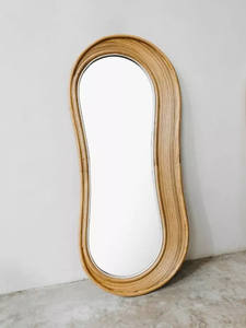 High Quality Vietnam <b>Rattan</b> Standing <b>Mirror</b> Wicker Decoration Wall Full Length Wall <b>Mirror</b> - Product Image 2