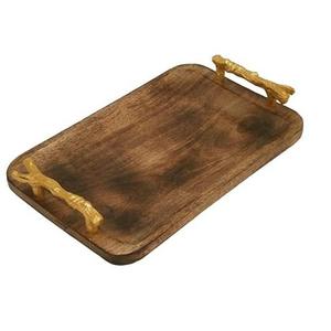 Plateau de service artisanal en bois de manguier naturel - Product Image 1