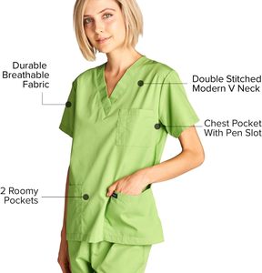 Conjunto de uniformes quirúrgicos de hospital Unisex de calidad superior pantalones de Jogger con logotipo personalizado Top para Médicos Enfermeras uniformes médicos al por mayor - Product Image 3