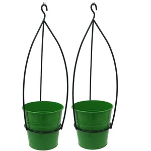 Vase de luxe noir de vente chaude avec des pots en métal d'impression personnalisée et un centre de jardinière de table et de jardin décorer un jardinière faite à la main - Product Image 4
