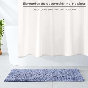 Tappetino da Bagno in Poliestere Chenille 50x80 cm Azzurro. - Product Image 6