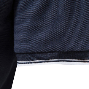 2025 meilleur fournisseur confortable nouvel an col en V couleur unie à manches courtes été classique pour polo en toile - Product Image 3