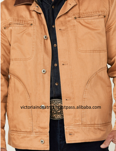 Personnalisé 100% Coton Streetwear Canard Lourd Toile Isolée Construction À Capuche Vintage Détresse Charpentier Travail Vestes Pour Hommes - Product Image 3