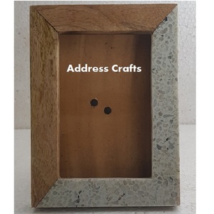 High Quality Solid Wood and Terrazzo <b>Photo</b> <b>Frame</b> Home Decorative Wedding Table Top Picture <b>Frame</b> Birthday Gift Custom Logo - Product Image 1