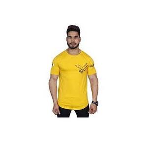 T-shirt vierge en mélange polyester/coton, coupe streetwear formelle, épaules tombantes, impression personnalisée de haute qualité, grammage lourd, pour fitness et musculation - Product Image 1
