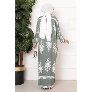 Robe modeste boutonnée en viscose Menthe - Product Image 5