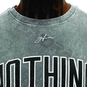 Camisetas desgastadas lavadas con ácido personalizadas, camisetas de algodón 100% en blanco de gran tamaño, camisetas Vintage Boxy Fit para hombre, camisetas de lujo - Product Image 6