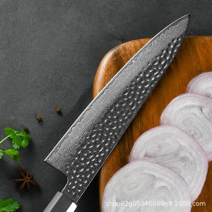 Vente en gros de couteau de chef professionnel en acier damas de qualité supérieure personnalisé OEM ODM couteau de cuisine de chef japonais classique - Product Image 3