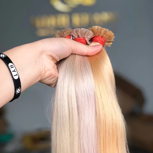 Keratin Hair I-Tips 100% Virgin Extensiones de cabello Remy vietnamita Cinta preadherida Cabello 8-32 pulgadas Longitud 100gms Luz ligera - Product Image 1