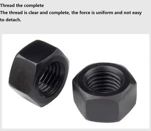 Écrou hexagonal à filetage d'oxyde noir ISO 4032 classe 8.8 Écrou de blocage de matériel Écrous hexagonaux noirs DIN934 Acier au carbone métrique grossier - Product Image 4