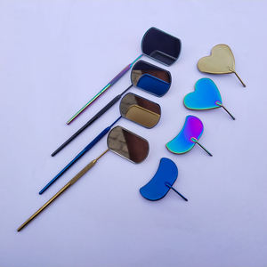 <b>Makeup</b> Oval Eyelash Extension Cosmetic <b>Mirror</b> High Quality <b>Lighted</b> 3X Magnification Stainless Steel - Product Image 2