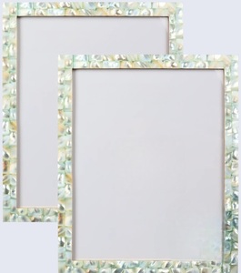 Chipset Natural hecho a mano para una elegancia limpia Marco de incrustaciones de nácar contemporáneo Chipset pegado a mano para una decoración elegante - Product Image 4