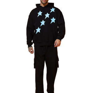 Ensemble de survêtement pour homme 100% coton de haute qualité personnalisable avec sweat à capuche et pantalon de jogging pour l'hiver - Product Image 1