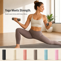Haltères en silicone professionnels pour Pilates et Yoga, anti-roulement, esthétiques, avec noyau en fonte, 1 kg, 2 kg, pour exercices des bras, logo personnalisé