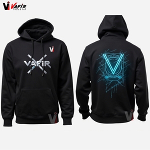 Sudadera con Capucha Unisex de Algodón Grueso de 320 g/m², con Forro Polar, Transpirable, de Secado Rápido, Estilo Urbano para Hombre, Sudadera Informal de Invierno con Bordado - Product Image 2