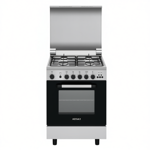 Glem Gas 4-Zone Kitchen Range with Forno Alpha AE55AI3 Stainless Steel Class a 53x50x90cm - Product Image 2