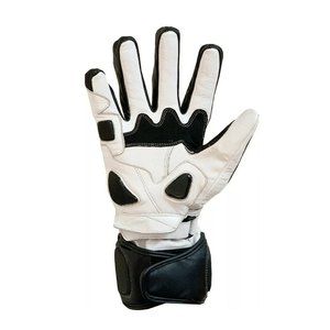 Biker White Real Leather CE Armored Knuckle Pro Motorbike Gloves Motorcycle Auto Racing Wear Waterproof Gloves For Men - Product Image 3