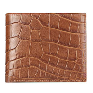 กระเป๋าสตางค์หนังวัวแท้ลายจระเข้สำหรับผู้ชายกระเป๋าสตางค์สุดหรูที่ใส่บัตรหนัง - Product Image 5
