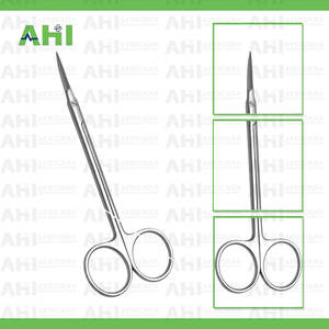 Tijeras Micro Iris de Acero Inoxidable, Rectas y Curvas, 65, Grado Alemán TC, Instrumento Quirúrgico Manual, Certificado CE, Escuela de Medicina - Product Image 2