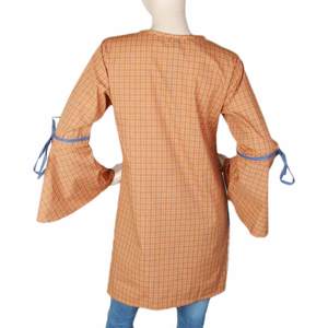Blusa a cuadros bordada para mujer - Color óxido - Product Image 5