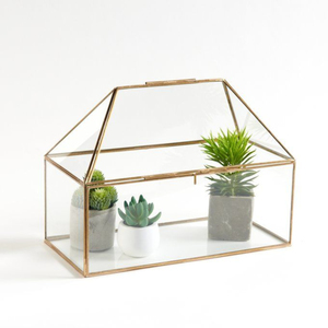 Jarrón Moderno de Vidrio Ahumado con Base de Metal para Centro de Mesa de Boda, Decoración de Sala de Estar, Hogar, Jardín, Plantas, Terrario - Product Image 6