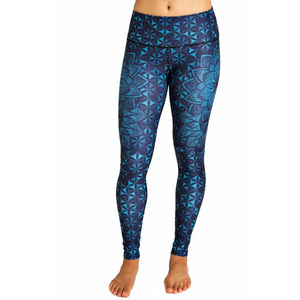 Haute qualité femmes Gym Fitness Yoga Leggings couleur personnalisée Spandex Polyester respirant sublimé cravate teinture taille vêtements de sport - Product Image 1