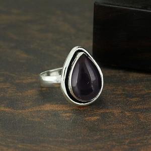 Plata de Ley 925 sólida, piedra preciosa de ónix negro Natural, anillo hecho a mano de Color negro, joyería de plata de ley 925, anillo estampado, joyería - Product Image 2