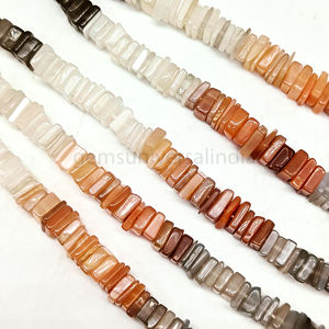 Cuentas de piedras preciosas sueltas de forma cuadrada Heishi lisas de piedra lunar múltiple Natural al por mayor con cuentas pulidas lisas para la fabricación de joyas - Product Image 3