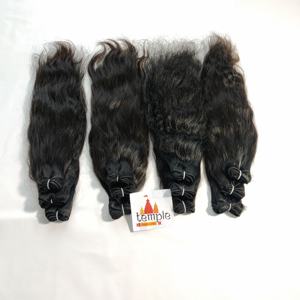 ผมต่อแบบชาวเรมี่ไม่ผ่านกระบวนการผมมนุษย์ทำจากผมมนุษย์เรียงเป็นมัดแบบสองชั้นแนวทำจากอินเดีย - Product Image 2