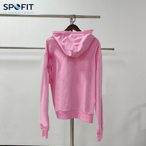 Sudaderas con capucha de invierno de algodón 100% de gran tamaño teñido liso logotipo personalizado impresión personalizada estilo Hip Hop Streetwear hombro caído - Product Image 5