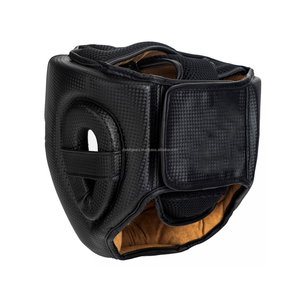 Protège-tête en cuir personnalisé avec logo pour enfants, idéal pour la boxe, l'équitation et le ski, avec design à lacets, pour l'entraînement et le sparring. - Product Image 2