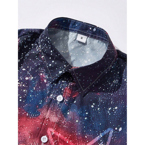 Men's Casual Short Sleeve Shirt Shorts Outfits Suitable for Spring and Summer New Design Summer Button Down T Shirt Short <b>Set</b> - Product Image 3