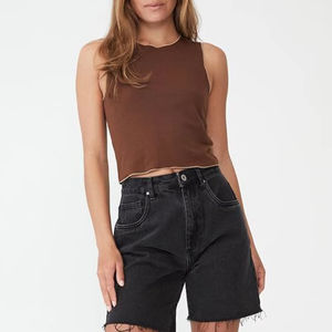 2024 New Custom Design High Quality Women Crewneck <b>Crop</b> <b>Top</b> Wholesale Low Price Women <b>Crop</b> Tank <b>Tops</b> - Product Image 2