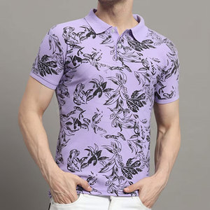 Top qualité broderie Logo doux soie coton été à manches courtes polos hommes grande taille Polo hommes - Product Image 1