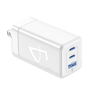 อะแดปเตอร์ชาร์จเร็ว 65W 3-in-1 ชิป GaN พอร์ต USB C1 C2 สำหรับแล็ปท็อป ชาร์จไร้สาย หูฟัง ผลิตจากพลาสติกและอะลูมิเนียม - Product Image 3