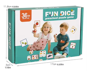 Juego de batalla de dados de frutas de educación temprana para niños, tarjetas de memoria cognitivas, juego de juguetes educativos de clasificación de mesa de madera para niños - Product Image 3