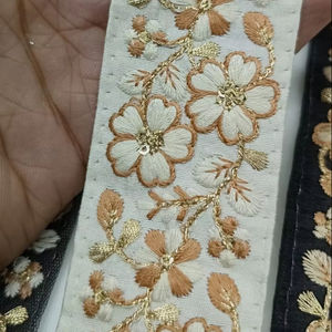 Tissu en dentelle de taffetas brodé floral de haute qualité et écologique pour robes de mariée, robes de soirée et décoration intérieure élégante - Product Image 1