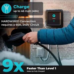 Nouvelle borne de recharge pour véhicules électriques de niveau 2, 48 ampères, câblée, 240 V, station de recharge pour véhicules électriques J1772, 11,5 kW - Product Image 2