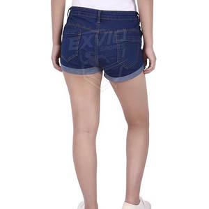 กางเกงยีนส์ขาสั้นผู้หญิง ออกแบบโลโก้ได้ ผ้าระบายอากาศ ขายส่ง กางเกงยีนส์ขาสั้นผู้หญิง - Product Image 2