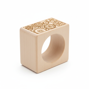 Anillos de Servilleta Cuadrados Modernos de Madera Maciza Hechos a Mano, Ecológicos, Accesorios Decorativos para Mesa de Cocina, Comedor, Restaurante, Cafetería - Product Image 6