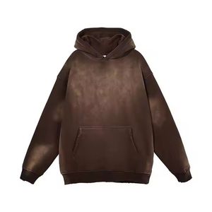 Streetwear Manufacturers 360 GSM Distressed Vintage Washed Sun Faded Hoodie Hombres - Product Image 3