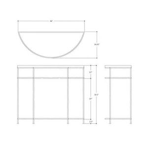 Mesa de consola de media luna hecha a mano, consola de aluminio y hierro, mesa de consola de lujo - Product Image 3