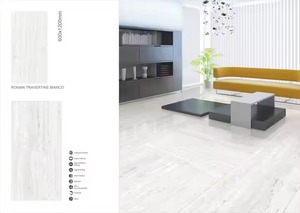 Travertino romano Bianco pulido esmaltado 3D mármol artificial porcelana baldosas 600x1200mm 60x120 resistente al ácido PGVT - Product Image 4