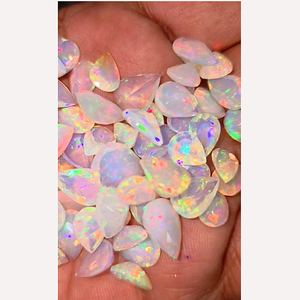 57 pièces opale éthiopienne naturelle avec feu 8x6mm 9x7mm 10x8mm 12x10mm poire facette 79 Cts Lot Iroc ventes pierres précieuses en vrac coupées US $143 - Product Image 3