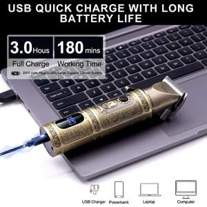 Tondeuse à cheveux professionnelle sans fil rechargeable pour hommes, rasoir électrique à lame en T, kit de toilettage pour barbier, source d'alimentation LED, batterie - Product Image 4