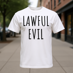 Camiseta Lawful Evil Meme, unisex, talla para adultos, corte regular, algodón blanco - Product Image 3