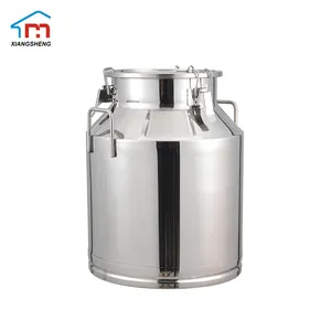 Cung Cấp Nhà Máy 15L-61L Thép Không Gỉ Container Sữa Keg Thùng Sữa Thùng Vận Chuyển Có Thể Xô Sữa Với Nắp