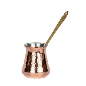 Cafetera de cobre respetuosa con el medio ambiente para servir té, cafetera turca de diseño personalizado de cobre 100% con mango de madera - Product Image 3