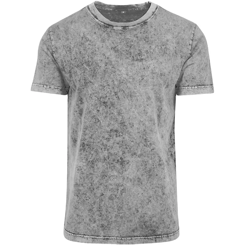 OEM New Fashion Your Brand Logo High Quality Fabric Custom Label Acid Washed T-Shirt For Men