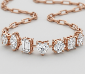Pendentifs en or rose 18 carats avec diamants de laboratoire certifiés IGI, taille mixte, pour bijoux de luxe pour femmes, à porter au quotidien - Product Image 3